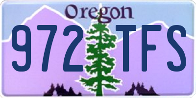 OR license plate 972TFS