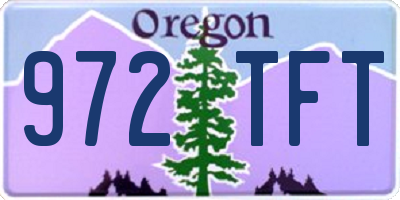 OR license plate 972TFT