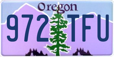 OR license plate 972TFU
