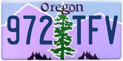 OR license plate 972TFV