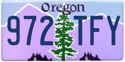 OR license plate 972TFY