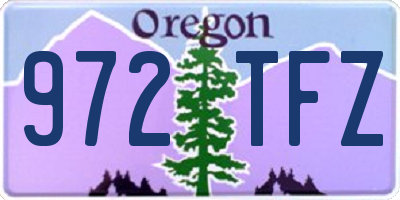 OR license plate 972TFZ