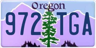 OR license plate 972TGA