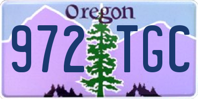 OR license plate 972TGC