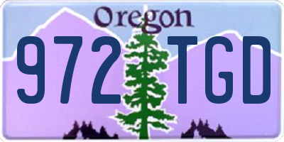 OR license plate 972TGD