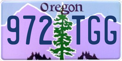 OR license plate 972TGG
