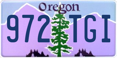 OR license plate 972TGI