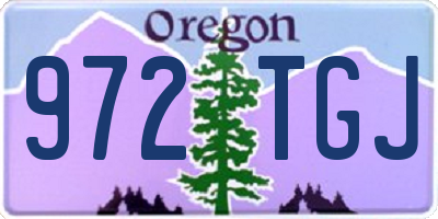 OR license plate 972TGJ