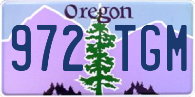 OR license plate 972TGM