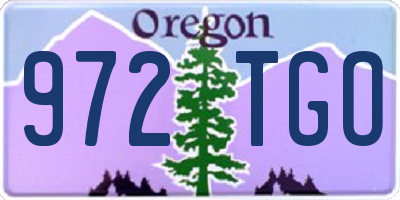 OR license plate 972TGO