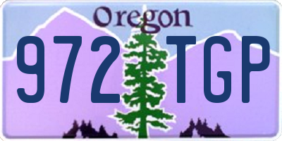 OR license plate 972TGP