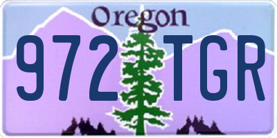 OR license plate 972TGR