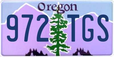 OR license plate 972TGS