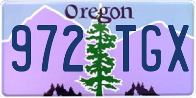 OR license plate 972TGX