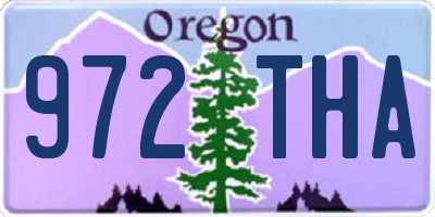 OR license plate 972THA
