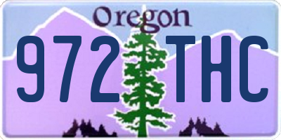 OR license plate 972THC