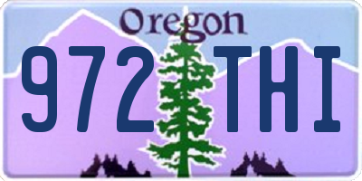 OR license plate 972THI