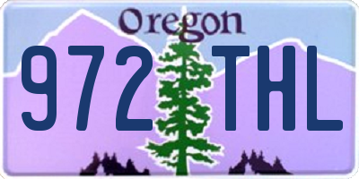 OR license plate 972THL