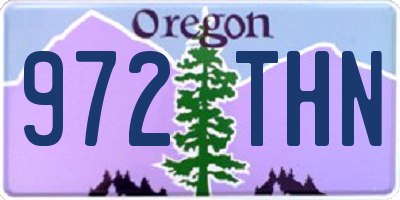 OR license plate 972THN