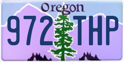 OR license plate 972THP