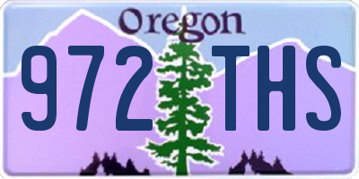 OR license plate 972THS