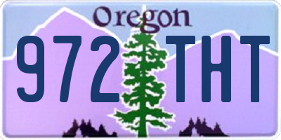 OR license plate 972THT