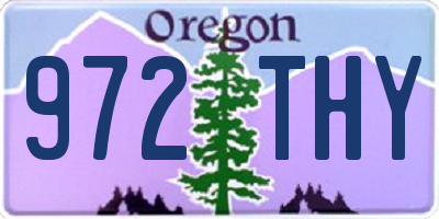 OR license plate 972THY