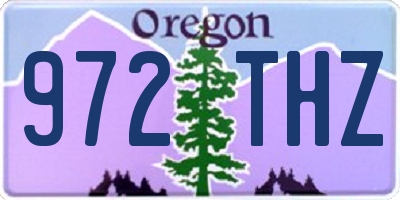 OR license plate 972THZ