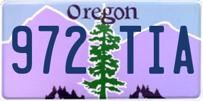 OR license plate 972TIA