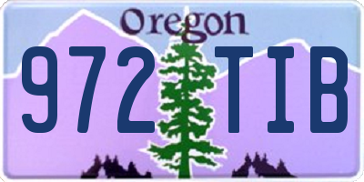 OR license plate 972TIB