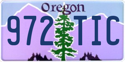 OR license plate 972TIC