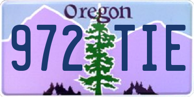 OR license plate 972TIE