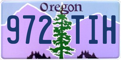 OR license plate 972TIH