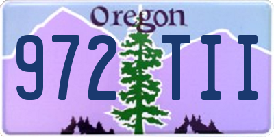 OR license plate 972TII