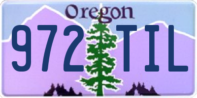 OR license plate 972TIL