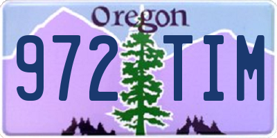 OR license plate 972TIM