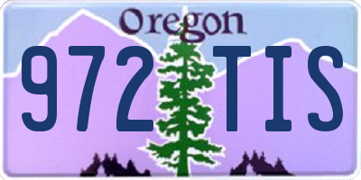 OR license plate 972TIS