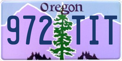 OR license plate 972TIT