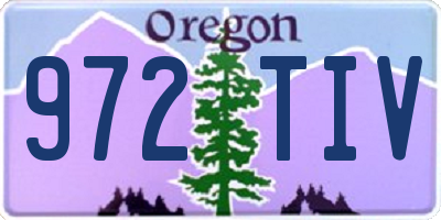 OR license plate 972TIV