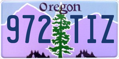 OR license plate 972TIZ