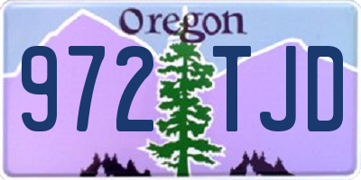 OR license plate 972TJD