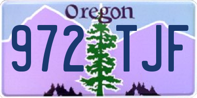 OR license plate 972TJF