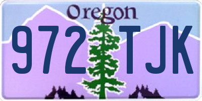 OR license plate 972TJK