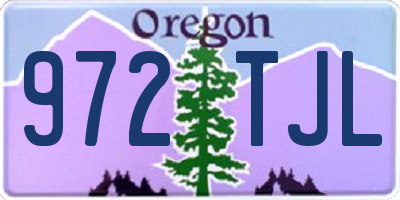 OR license plate 972TJL