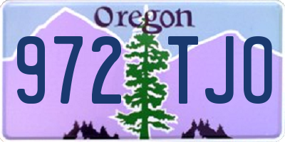OR license plate 972TJO