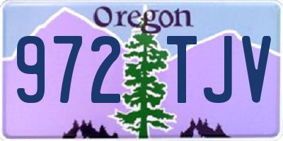 OR license plate 972TJV