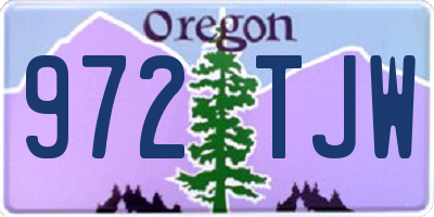OR license plate 972TJW