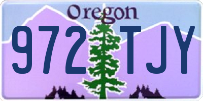 OR license plate 972TJY