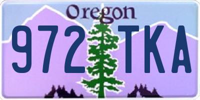 OR license plate 972TKA