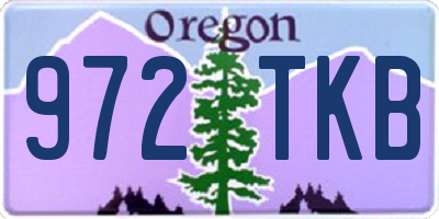 OR license plate 972TKB